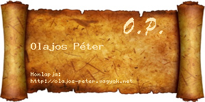 Olajos Péter névjegykártya