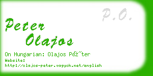 peter olajos business card